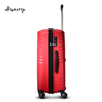Valise à roulettes moderne et légère en PP de 20 pouces avec logo Hightrip, séparation humide/sec, serrure TSA et roues silencieuses et fluides