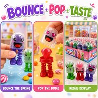 Nouveauté : Bonbon en forme de figurine de printemps dans un contenant transparent en plastique en forme de diamant