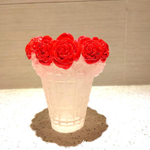 2025 एक टुकड़ा खिलने वाली संपत्ति क्रिस्टल वेज़ गोल्ड फूल क्लस्टर ग्लास सजावटी घर सजावट क्रिसमस आदर्श उपहार दोस्त परिवार - Product Image 4