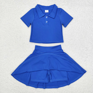 Ensembles de vêtements pour bébés filles, chemise à boutons et jupe, vêtements de sport - Product Image 3