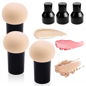 Face Foundation Powder Makeup Blender Sponge con mango Case Latex Free - Product Image 3