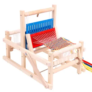 Children Intellectual Technology Toys Handcraft Beginners DIY Hand-Knitting Weaving Machine Wooden Art Multi-Craft Weaving Loom