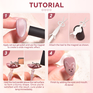 KADS Hot Sale Cute Cat Eye Magnet <b>Tool</b> Set Rabbit Shaped 3D Magnetic <b>Nail</b> Art Styling <b>Tool</b> for Cat Eye Gel Polish Salon Use - Product Image 6