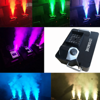Machine à fumée à effet colonne d'air avec éclairage RVB, télécommande et DMX 512, 1500 W