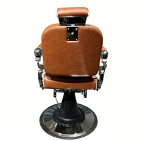 Fauteuil de Barbier Hydraulique Vintage Blanc Doré de Luxe pour Salon de Coiffure et de Beauté, Mobilier de Salon, Fauteuil de Coiffage