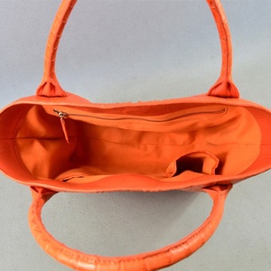 Túi xách nữ da cá sấu màu cam sang trọng, da thật, ví nữ, túi thời trang da kỳ lạ, túi xách nữ hàng hiệu, túi Quảng Châu - Product Image 5