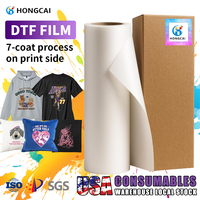 Film de transfert DTF, papier de transfert PET à finition mate double face, papier de transfert direct sur film pour t-shirt