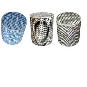 Mesa de Centro de Lujo Moderna y Ecológica con Incrustaciones de Hueso, Marco de Madera, Altura Ajustable y Almacenamiento para Hogar u Oficina, Superventas - Product Image 1