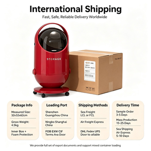 ถังขยะประหยัดพื้นที่สำหรับทางเข้าบ้านพร้อมล้อเลื่อนและพื้นผิวมันวาว - Product Image 6