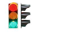 Feux de signalisation routière LED haute luminosité 300 mm 12-24V DC 100-277V AC avec couleurs rouge/jaune/vert pour la sécurité routière