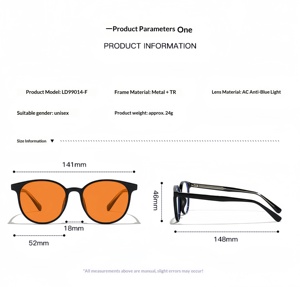 Gafas con Filtro de Luz Azul, Montura Redonda de Material TR90, Unisex, Diseño Moderno, Suministro Directo de Fábrica al por Mayor - Product Image 3