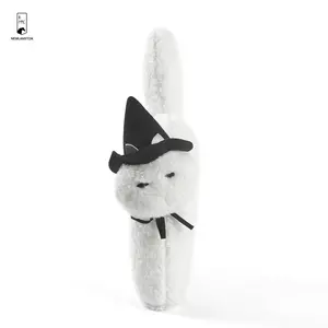 2024 Halloween White Cat With Hat Decorative Pillows Cushion Soft 100% Polyester Custom Pillow