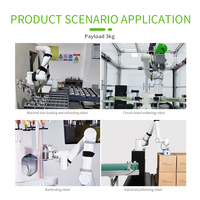 Lengan Robot Kolaboratif 6 Axis dengan Jangkauan 622mm, Beban Angkut 3kg, Robot Lengan untuk Pengambilan dan Pelepasan, Penggunaan Mudah, Otomatisasi Multi-Tugas