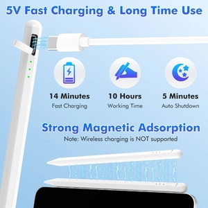 2025 écran tactile capacitif de stylet intelligent pour <span class=keywords><strong>iPad</strong></span> Pro 11 pouces et 12.9 pouces pour <span class=keywords><strong>Apple</strong></span> <span class=keywords><strong>Pencil</strong></span> 2e génération <span class=keywords><strong>Compatible</strong></span> - Product Image 2