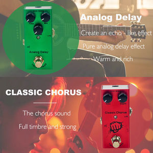 Pedal de <span class=keywords><strong>Guitarra</strong></span> Eléctrica Overdrive/Distorsión/Chorus/Delay/Tremolo, True Bypass, Diseño Duradero para Tonos Versátiles - Product Image 2