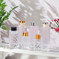 Bouteilles en verre cylindriques personnalisables pour diffuseur de parfum, 50 ml, 80 ml, 100 ml, 120 ml, 150 ml, 200 ml, avec bouchon à vis