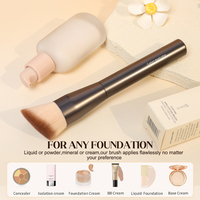 Nouvelle conception 2026 OEM – Pinceau de maquillage professionnel synthétique plat et rond, dense, durable, de luxe, personnalisé, pour fond de teint – Vente en gros