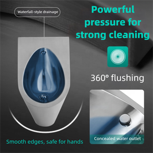 <span class=keywords><strong>Urinoir</strong></span> mural <span class=keywords><strong>moderne</strong></span> en acier inoxydable avec design anti-vandalisme, économie d'eau, facile à nettoyer pour les prisons, les hôtels et les hôpitaux - Product Image 2