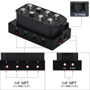 Collecteur de soupapes solénoïdes de suspension pneumatique universel pour voiture, 4 voies, avec faisceau de câblage pour mise à niveau et rétrofit - Product Image 2