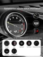 Cronómetro para Porsche Cayenne Panamera Macan, Centro Interior, salpicadero, reloj, brújula, accesorios de modificación de tiempo