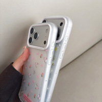 Coque de téléphone INS tendance rose à imprimé floral mignon pour iPhone 17 16 15 Pro Max – Étuis de protection pour filles au design floral