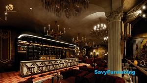 Conception d'intérieur de restaurant d'hôtel <span class=keywords><strong>royal</strong></span>, concept de design de bar de club de luxe, mobilier de salon de luxe personnalisé, ensemble de table et de chaises - Product Image 5