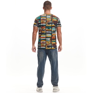 T-shirt en coton tricoté épais pour homme, tendance 2024, avec logo graphique personnalisé, style streetwear, commande en gros premium - Product Image 5