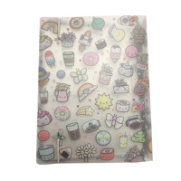 Pochettes pour classeur à 6 anneaux en PP imprimé couleur, pochette transparente en PVC A5 pour classeur à anneaux