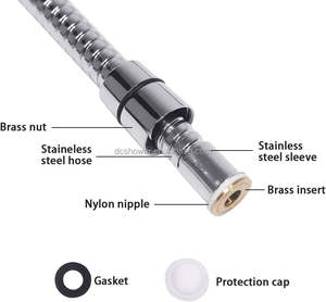 Tuyau de douche flexible moderne en acier inoxydable de haute qualité 1,5 m WARS ACS Test <span class=keywords><strong>Spa</strong></span> pour salle de bain - Product Image 5