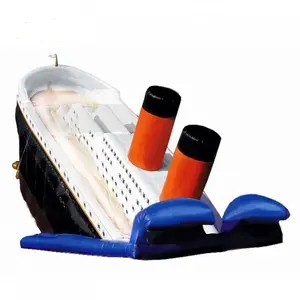 Bán Cầu Trượt Titanic Bơm Hơi Khổng Lồ Kiểu Lâu Đài Bouncy Giá Rẻ Thiết Kế Thương Mại PVC Mới Nhất