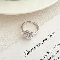 Runder CZ Halo-Ring für Damen Kubischer Zirkonia Verlobungsring Baguette-Kanal Solitär 18K Vergoldete Ringe Schmuck Geschenk