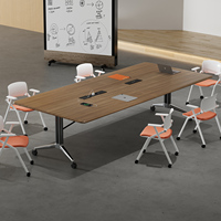 Table de conférence moderne en bois massif pour la maison, le bureau, la salle à manger, le salon, réglable, écologique, 10 places, mobilier commercial