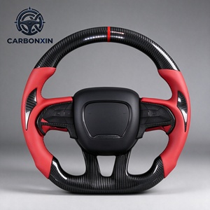 Volante Deportivo Personalizado de Cuero y Fibra de Carbono con LED para Dodge Charger SXT RT Challenger SRT Hellcat Scat Pack 2016-2020 - Product Image 6