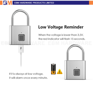 Không thấm nước an ninh cửa thông minh khóa cửa, Keyless USB sạc thông minh vân tay ổ khóa cho túi du lịch - Product Image 6