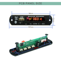 Papan Dekoder Speaker Musik Layar Digital Kit Panel Nirkabel 12V Pemutar MP3 Mobil Reproduktor MP3 Modul USB