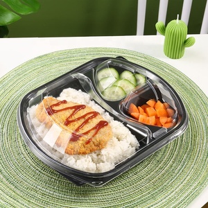 Nhựa bữa ăn Prep Container có nắp đậy, leakproof hình chữ nhật thực phẩm lưu trữ container <span class=keywords><strong>Box</strong></span> cho nhà hàng - Product Image 3