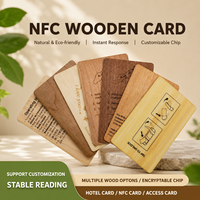 Carte de visite en bois personnalisable avec code NFC, QR et UHF, carte de membre en bambou écologique, personnalisable en usine