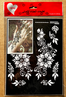 19*25cm DIY peint Henné Body Art Hallow Stencils Temporary Sticker Packing with Photos on It