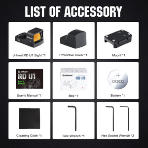 Ohhunt Optics 1000gs chống sốc phản xạ Sight 10 mức độ sáng Lắc tỉnh táo Red Dot Sight - Product Image 6