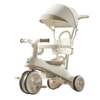 Tricycle multifonctionnel anti-retournement pour bébé avec musique, lumière et pédale