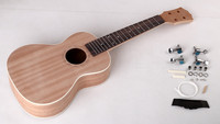 DIY Small 23-Inch Mahogany Ukulele with Special Strings Back/Side Fingerboard Hand Assembled Painted Model E-uk02