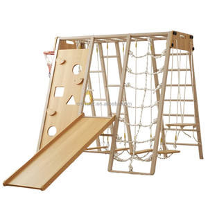 Nouveauté 2026 : Ensemble d'escalade triangulaire pour aire de jeux intérieure pour enfants, avec échelle en corde, pont et structure métallique de <span class=keywords><strong>parc</strong></span> d'attractions - Product Image 1
