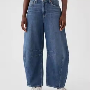 Pantalones Vaqueros de Cintura Baja con Logotipo Personalizado, Ajuste Holgado, Estilo Vintage, para Mujer - Product Image 5