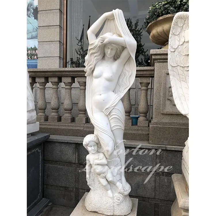 Custom hand carved greek figure sculpture large marble naked man statue for sale