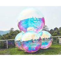 Ballon miroir sphérique géant flottant en PVC imperméable pour événements extérieurs, décorations de fête, Noël - Grand ballon miroir gonflable brillant