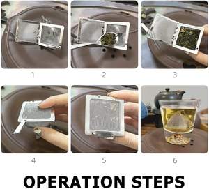 Infuseur à thé en acier inoxydable, passoire à thé, filtre à maille de qualité alimentaire, pour feuilles larges, herbes, épices, ml - Product Image 2