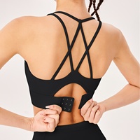 Vente Flash : Soutien-gorge de sport respirant à col en V, une pièce, à maintien élevé, avec bretelles croisées, pour un style de vie actif