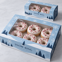 Boîtes d'emballage en carton kraft personnalisées avec logo, impression de qualité alimentaire, pour biscuits, gâteaux, pain, pâtisseries, beignets, macarons, cookies