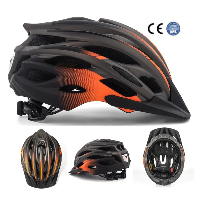 Ultralight nefes yüksek kalite fabrika toptan turuncu bisiklet kaskları bisiklet MTB yetişkinler dağ bisiklet kaskı