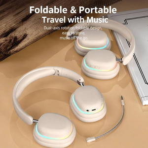 Auriculares RGB Inalámbricos para Juegos con Iluminación y Batería de Ultra Larga Duración - Product Image 4